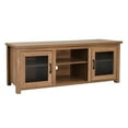 thumbnail image 2 of Emma + Oliver TV Stand for up to 80" TV's in Walnut Finish - 65" Media Console with Classic Full Glass Doors & 3 Adjustable Shelves, 2 of 12