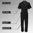 thumbnail image 3 of ACTIVE UNIFORMS Coveralls Workwear Men Short Sleeve Coveralls (Black, X-Small), 3 of 7