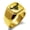 Gold, variant on Stainless Steel Greek Mythology Minotaur Engraved Square Flat Top Biker Style Polished Signet Ring