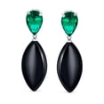 thumbnail image 2 of Bling Jewelry Womens  Dangle Chandelier Earrings in Gold Plated with CZ & Gemstones, 2 of 4