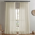 thumbnail image 1 of Cortinas Joydeco de lino, 84 cm de longitud, 2 paneles, para dormitorio, 1 of 8