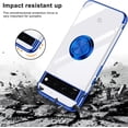 thumbnail image 3 of Compatible with Google Pixel 7 Case 6.0" Clear Cover with Ring Holder Kickstand Electroplate TPU Liquid Silicon Transparent Non-Yellowing Cell Phone Case Shockproof Bumper for Pixel7 - Blue, 3 of 14