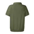 thumbnail image 3 of larppty Womens Polo Shirts Business Casual Work Tops Short Sleeve Button Down Collared V Neck Golf Blouse T-Shirt (AG, XXL), 3 of 4