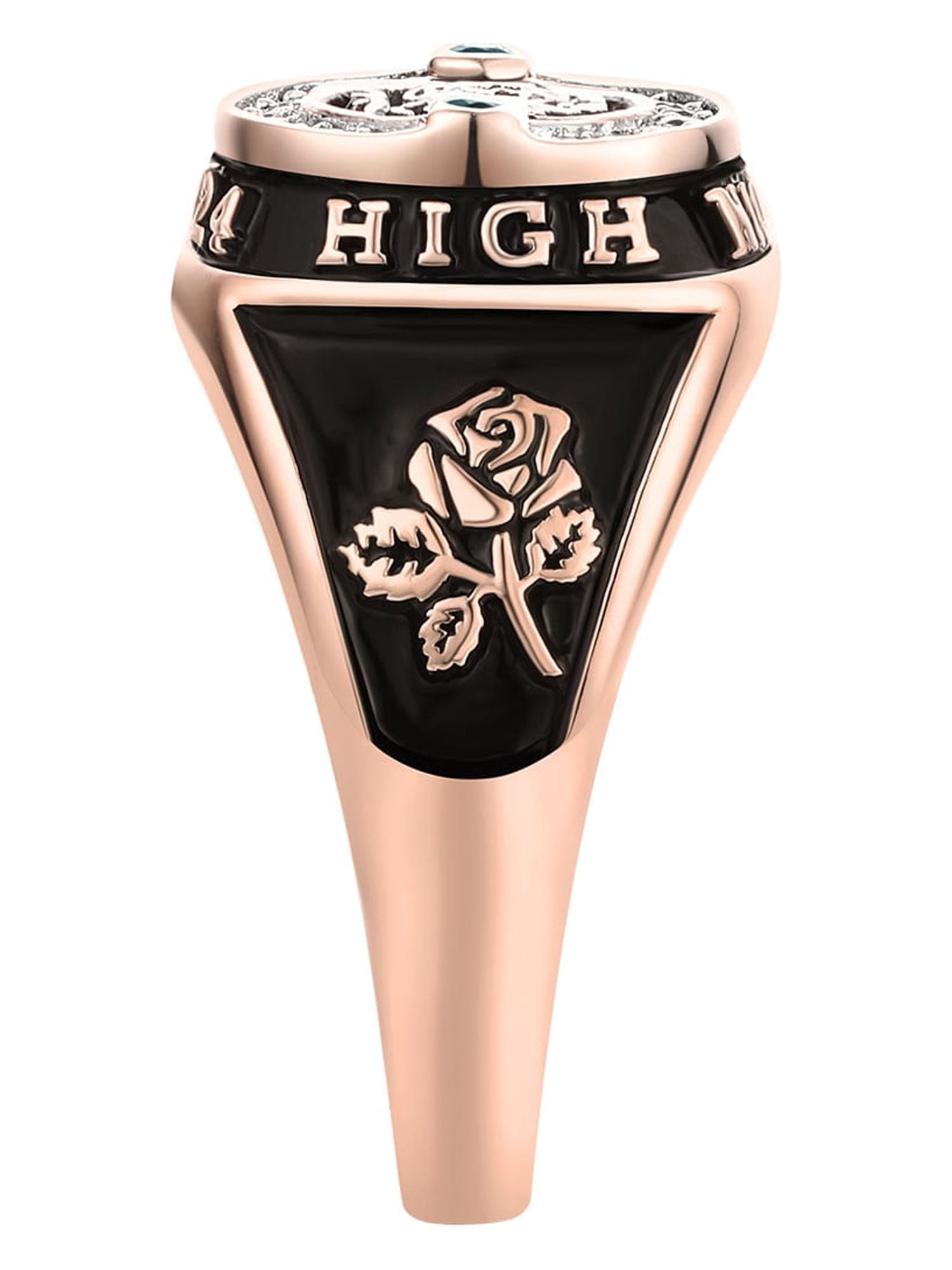 Order Now for 2025 Graduation, Freestyle Women's CZ Multiple Graphics Birthstone Class Ring, Personalized, High School or College