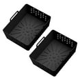 thumbnail image 4 of Air Fryer Silicone Tray Under $5! Kadlawus 2-Piece Air Fryer Silicone Accessories, Double Layer Baking Pan Set, Non Stick Fryer Liners, Healthier Cooking Pans for Air Fryer, Easy Clean Silicone Trays, 4 of 9