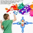 thumbnail image 1 of 4 Pcs Outil de Peinture DIY pour Enfants Rouleau Éponge EVA Outil de Graffiti Manche Bleu, 1 of 7