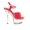 Red and Clear, variant on Ellie Shoes E-601-Juliet-C 6" Heel Womens Sandal With Clear Bottom. 9 / Red/Clear