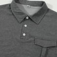 thumbnail image 4 of Blusa y camisa de manga larga con cuello vuelto para hombre, informal, de moda, con botones y bolsillo., 4 of 4