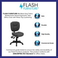 thumbnail image 3 of Mid-Back Gray Fabric Multifunction Ergonomic Swivel Task Chair with Pillow Top Cushioning, 3 of 6