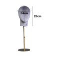 thumbnail image 2 of facefd Mannequin Tête Modèle Velours Stable pour Cheveux Postiches Stand Rack Salon, 2 of 9