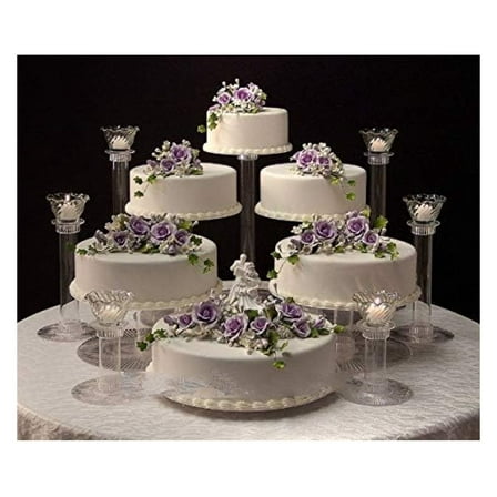 6 Tier Clear Wedding Cupcake Cake Stand (Style R600)