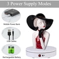 thumbnail image 3 of JAYEGT Motorized Rotating Display Stand，180Lbs Load，360 Degree Electric Rotating Turntable for Photography Products Display，Live Show,Remote Control +5 Colors Backgrounds(White / 8.66inch, 3 of 7