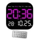 thumbnail image 3 of Reloj despertador digital con control remoto, reloj de escritorio, reloj calendario con temperatura Rosa, 3 of 9