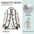 thumbnail image 5 of Alien UFO White Pattern Backpack for School, Cute School Bag with Adjustable Shoulder Straps and Padded Back, 15.3"x11"x7.1", 5 of 5