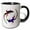 Black/White, variant on 3drose, Beautiful Lizards in Purple Blue and Green, 11oz Mug