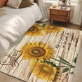thumbnail image 4 of Vintage Sunflower Area Rugs 3'x5', Washable Small Throw Rugs for Living Room Bedroom, Flowers Botanical Wooden Retro Art Indoor Outdoor Rug Non-Slip Low Pile Carpet Runner Reversible Floor Mats, 4 of 8