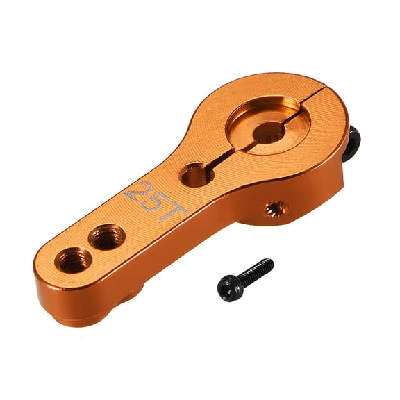 25T Aluminum Servo Horns M3 Threads Metal Steering Arm for Futaba, Orange