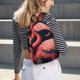 thumbnail image 5 of Disketp Colorful Floral Flamingo Mochila de Lona Estampada, Mochila Escolar de Viaje Ligera para Estudiantes y Portátil-Medium, 5 of 5