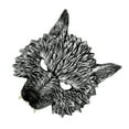 thumbnail image 2 of Bewildely Mascarada Máscaras de Halloween Efecto 3D Destaca entre la multitud Máscara de juego de rol Halloween Se adapta bien a la piel Kits de decoración para fiestas Plata, 2 of 6