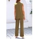 thumbnail image 4 of Conjunto PRETTYGARDEN Chaleco sin Mangas con Botones y Pantalones de Pierna Ancha XL, 4 of 7