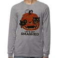 thumbnail image 2 of Pumpkin Cats Lets Get Smashed Long Sleeve Shirt Unisex 2X-Large Grey, 2 of 5
