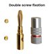 thumbnail image 2 of 20 piezas de conector banana chapado en oro de 24 K, conector banana de 4,5 mm con bloqueo de tornillo para conectores de altavoz de audio Bl, 2 of 5