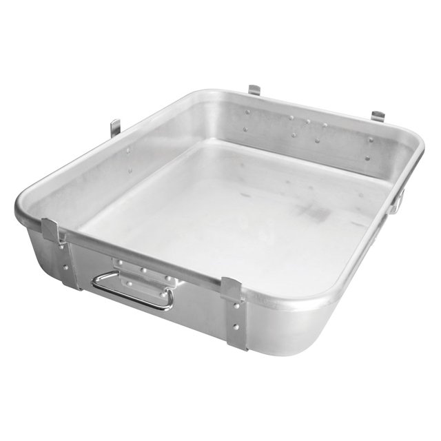 Winco ALRP-1824L Double Poêle à Rôtir avec Sangles et Crampons, 18 x 24 x 4 1/2 Pouces, Aluminium