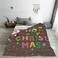 thumbnail image 6 of Throw Blanket for Couch Sofa and Bed, Ho Ho Ho Merry Christmas Super Soft Plush Throw Blanket, Fuzzy Cuteness Comfy Warm Washable Flannel Blanket & Throws for All Season 40"x30", 6 of 7