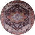 thumbnail image 1 of Ahgly Company Indoor Round Mid-Century Modern Rosy Brown Pink Oriental Area Rugs, 4' Round, 1 of 6