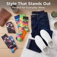 thumbnail image 3 of Colorfut Men's 12 Pairs Soft Cotton Colorful Funky Gift Box Dress Socks, Fits shoe 6-12 (sock size 10-13) CMC03-12, 3 of 5