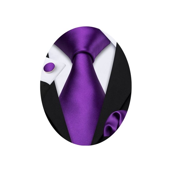 Gemelos Barry.Wang de seda morada con forma de corbata