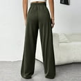 thumbnail image 6 of jobturf Women's Wide Leg Sweatpants Comfy Athletic Elastic High Waisted Lounge Pants Drawstring Casual Loose Yoga Pants with Pockets 2024 Army Green XXL 12, 6 of 8