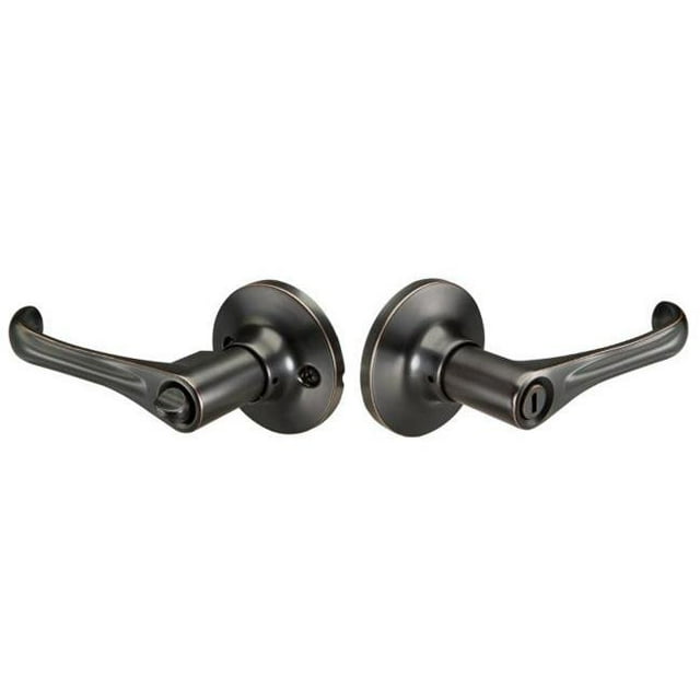 Yale YR21WD10BP Residential Edge Privacy Turn Button Lock with Wando Lever, Oil Rubbed Bronze Permanent