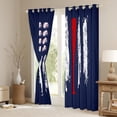thumbnail image 3 of Homewish Baseball Sport Black Out Curtains,Kids Ball Gamer Curtains Pack of 2 (42x63 Each),Red White Blue Bedroom Curtains For Boys Teens,Breathable Home Decor, 3 of 6
