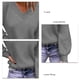 thumbnail image 4 of Jersey con cuello en V para mujer, suéter de manga larga de Color puro, suéter femenino transpirable amigable con la piel a la moda, 4 of 5