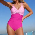 thumbnail image 2 of QURATI Swimwear Women Swimsuit Bathing Suit Full Coverage Slimming Swimwear Hot Pink XXL, 2 of 7