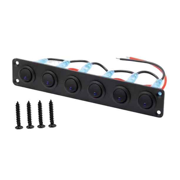Panel de interruptores basculantes multifunción para modificación automotriz, resistente al agua F