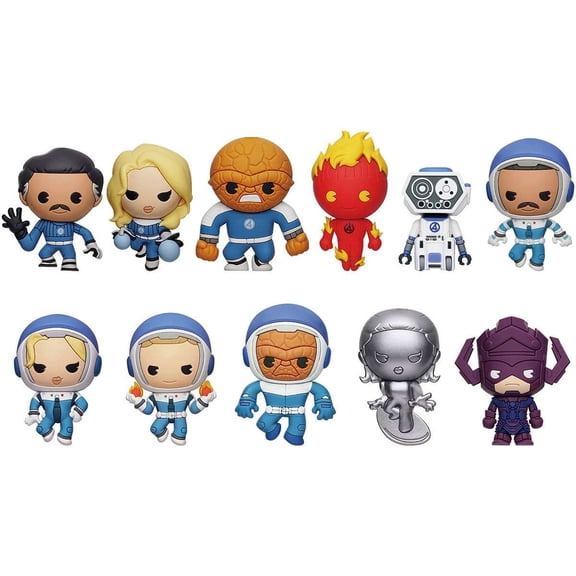 Marvel 3D Figural Foam Bag Clip Fantastic Four Series 1 Mystery Box (24 Packs)