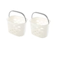 thumbnail image 3 of White Portable Storage Basket for Bathing Cloths Made of Durable PP Material with Multi Holes Design 2 Pcs, 3 of 8