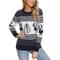 thumbnail image 2 of Chandail Tricoté de Vacances pour Femmes Arbre de Noël Laid Renne, 2 of 3