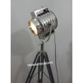thumbnail image 4 of Designers Searchlight & Grey Tripod Stand Wood Shiny Chrome, 4 of 6