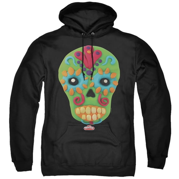 Play Doh Sugar Skull Adult Pullover Hoodie Sweatshirt Black