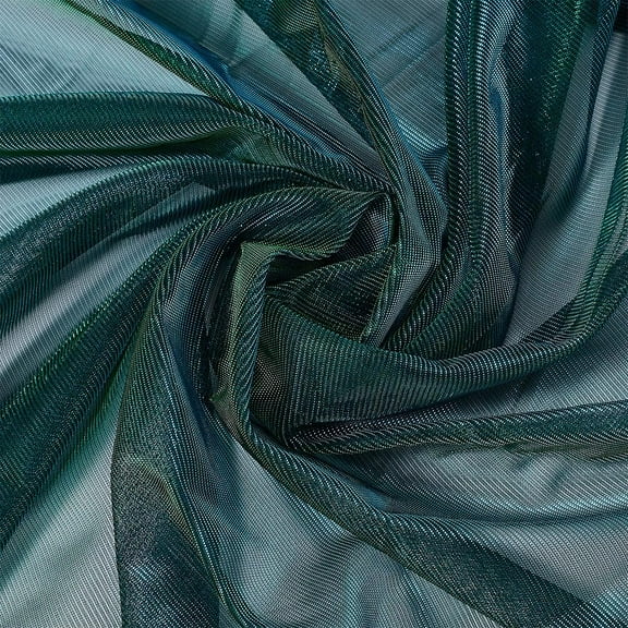 3.2 yard Sandwich Mesh Fabric Dark Green 59inch Light Elastic Spacer Mesh Fabric Slide Silk Stretch Mesh Fabric Polyester Mesh Netting for DIY Craft Hat Skirts Bags Decoration