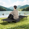 thumbnail image 4 of Costway Portable Camping Cot with Sturdy Aluminum Alloy Frame Carrying Bag Side Pocket, 4 of 10