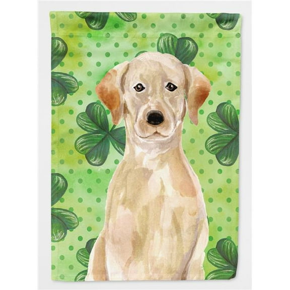 Yellow Labrador St. Patricks Canvas House Flag