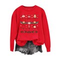 thumbnail image 6 of HongQid Christmas Pullover for Women Christmas Theme Printed Graphic Sweatshirt Long Sleeve Round Neck Fall Tops, 6 of 6