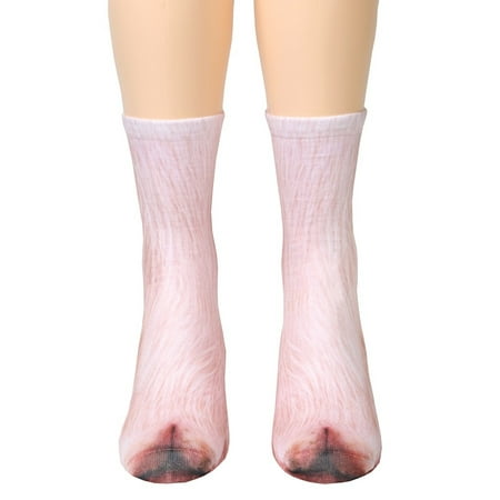 Leopard Smock - Unisex Adult Animal Paw Crew Socks - Sublimated Print