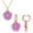 Purple, variant on Women's 1/4ct White Topaz Light Blue Enamel Sterling Silver Pendant with Chain & Earring Set