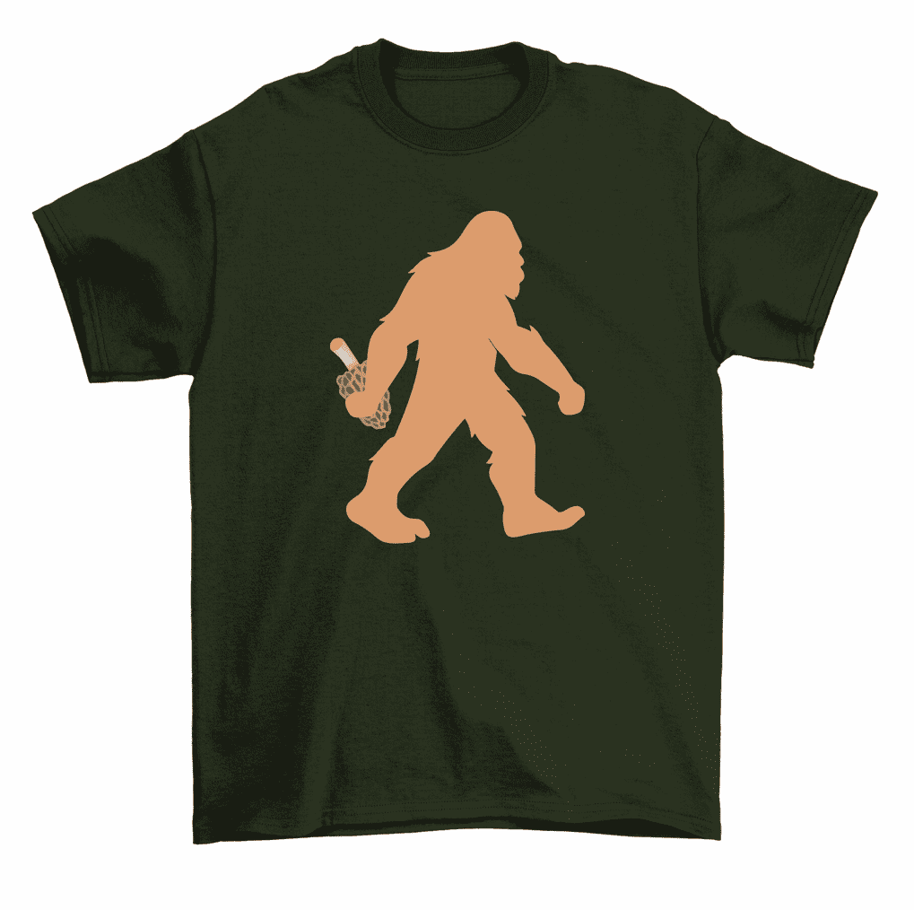 Bigfoot With Morel Mushroom TShirt Sasquatch Fungi Tees Men Women