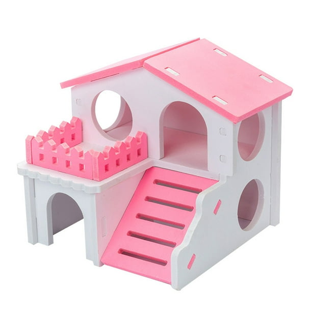 Coiry Wood Ladder Hamster House Toy Pets Log Hut Rat Mouse Nest